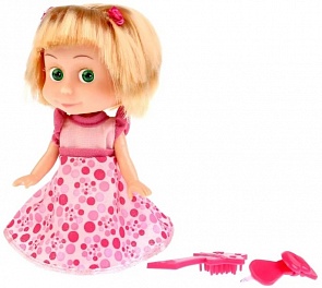 Кукла Маша в праздничном платье из серии Маша и Медведь, 15 см., озвученная (Карапуз, 83030AX (36))